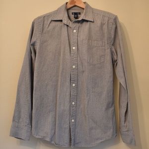 Gap Slim Fit Grey Long-Sleeve Button Down shirt